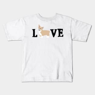 Corgi Dog LOVE Kids T-Shirt